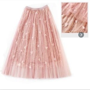 Pink ballerina style skirt